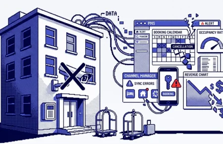 Entrée de location avec caméras de surveillance Airbnb visibles et signalétique