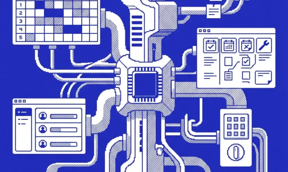 solutions digitales location courte durée — illustration professionnelle LCD