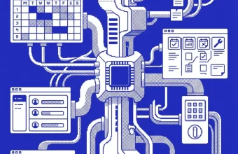 solutions digitales location courte durée — illustration professionnelle LCD