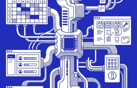 solutions digitales location courte durée — illustration professionnelle LCD