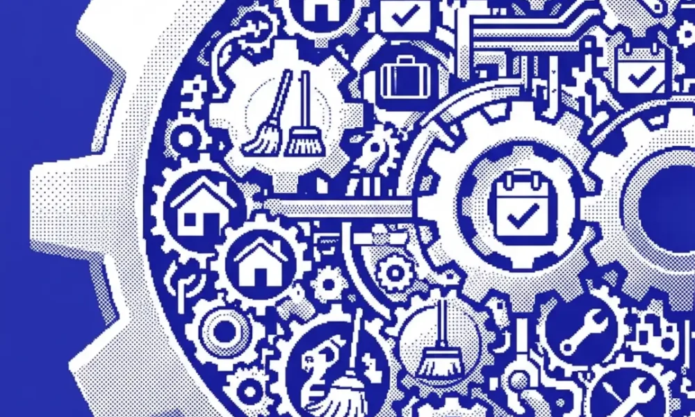 meilleur crm pour conciergeries — illustration professionnelle LCD