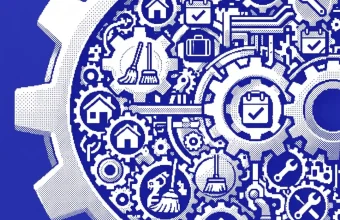 meilleur crm pour conciergeries — illustration professionnelle LCD